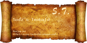 Soós Teobald névjegykártya